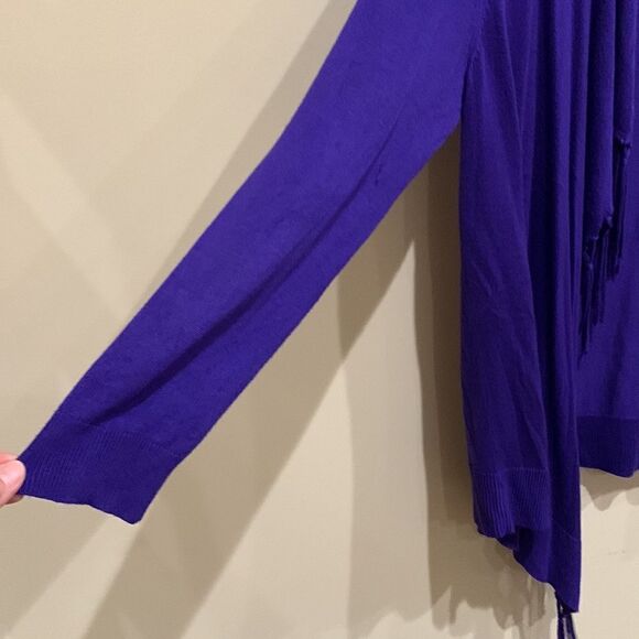 Chicos Drape Purple Cardigan  - Picture 5 of 11